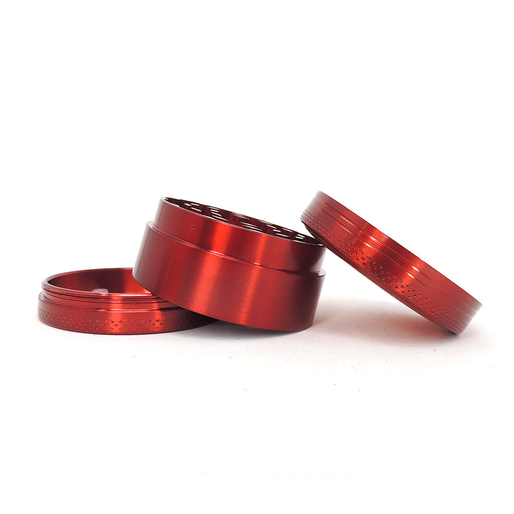 3 Part 50mm Grinder with Amsterdam Logo - Red D&K | Up-N-Smoke