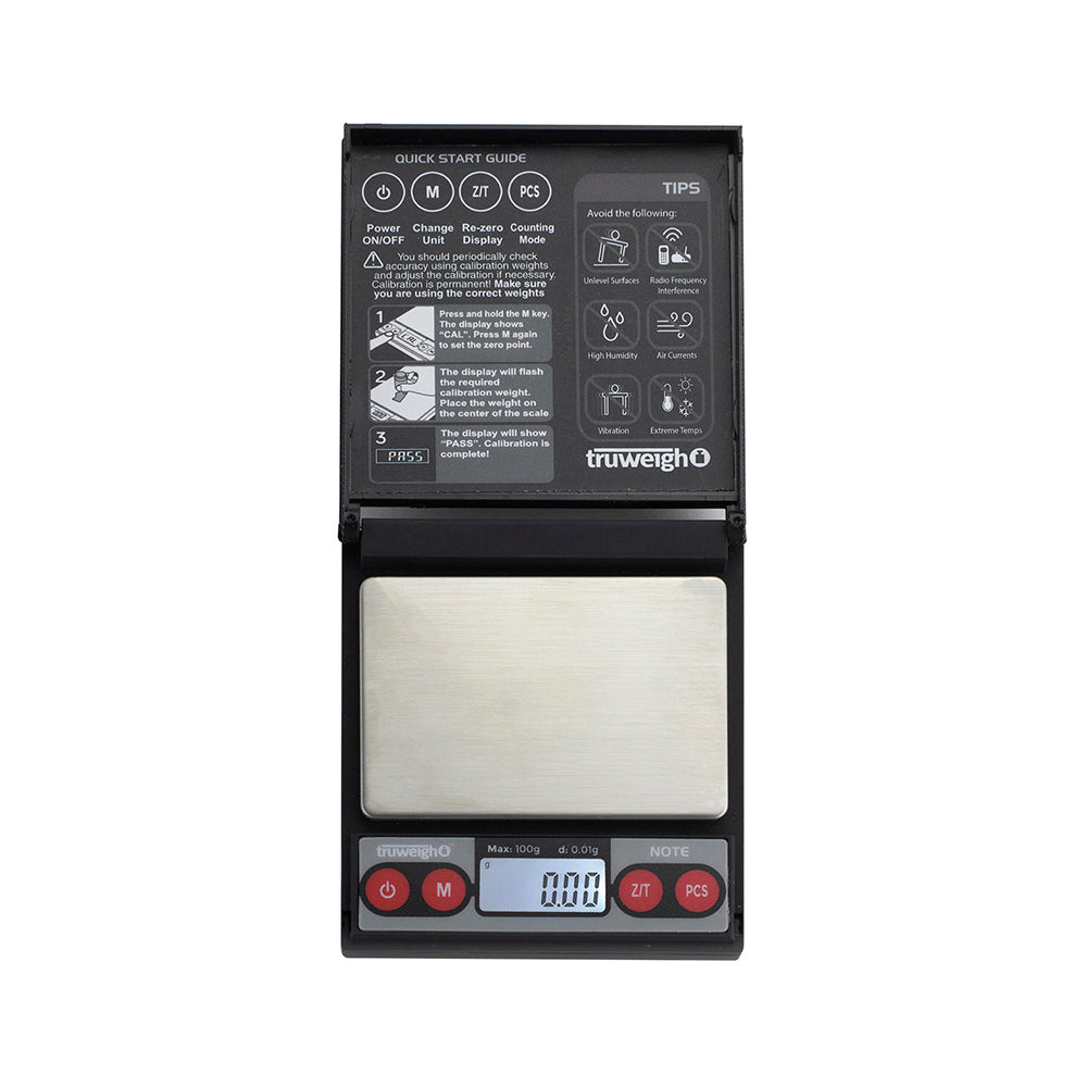 Truweigh Note Digital Mini Scale - 100g x 0.01g - Black