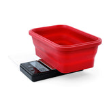 Truweigh Crimson Scale Collapsible Bowl - 1000g x 0.1g - Black / Red Bowl