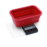 Truweigh Crimson Scale Collapsible Bowl - 1000g x 0.1g - Black / Red Bowl