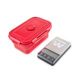 Truweigh Crimson Scale Collapsible Bowl - 1000g x 0.1g - Black / Red Bowl