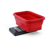 Truweigh Crimson Scale Collapsible Bowl - 200g x 0.01g - Black / Red Bowl