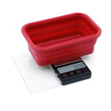 Truweigh Crimson Scale Collapsible Bowl - 200g x 0.01g - Black / Red Bowl