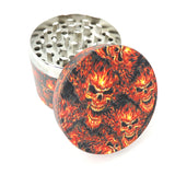 4 Part 50 mm Grinder with Skull Print All Over - Assorted Designs!
