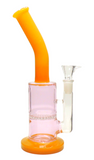 10" Color Glass Water Pipe with Honeycomb Perc