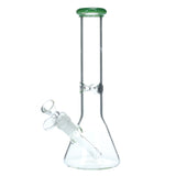10" 38mm Glass Beaker with Diffused Down Stem - Jade