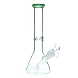 10" 38mm Glass Beaker with Diffused Down Stem - Jade