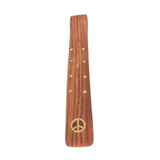 10" Classic Incense Wood Burner - Assorted Designs peace sign