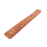 10" Classic Incense Wood Burner - Assorted Designs peace sign