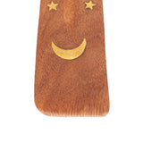 10" Classic Incense Wood Burner - Assorted Design crescent moon