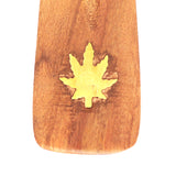 10" Classic Incense Wood Burner - Assorted Designs leaf
