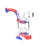 5" Silicone Showerhead Perc Dab Rig Bubbler - Red