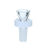 Color Ring Funnel Bowl - 14mm Male - White