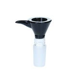 Color Funnel Bowl with Handle - 14mm Male - Black
