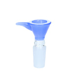 Color Funnel Bowl with Handle - 14mm Male - Blue