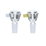 Clear Crystal Bowl with Color Handle - 14mm Male