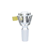 Clear Crystal Bowl with Color Handle - 14mm Male