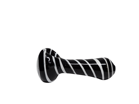 5 inch Black Stripe Honeycomb Hand Pipe