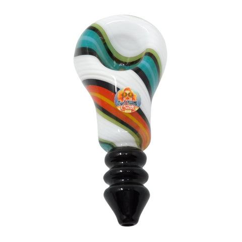 4" Color Light Bulb Glass Pipe