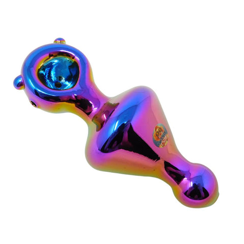 5" Helix Body Electroplated Glass Pipe