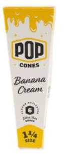 Pop Cones 1.25 Ultra Thin - 6 pk. - Banana Cream