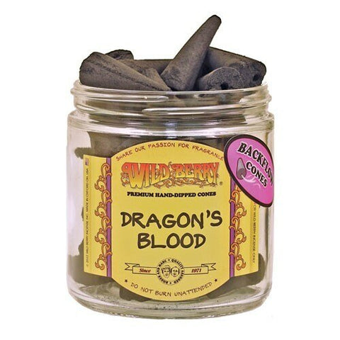 6ct or 25ct Wildberry Incense Backflow Cones - Dragon's Blood
