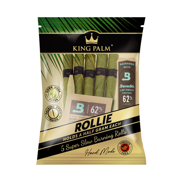 King Palm Rollies 5pk w/ Boveda | Up-N-Smoke | Online Smoke Shop