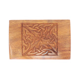 Carved Wooden Keepsake Box - Celtic