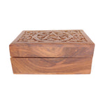 Carved Wooden Keepsake Box - Pentagram