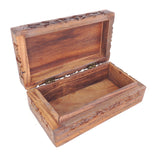 6.5in Carved Wood Keepsake Box - Peace