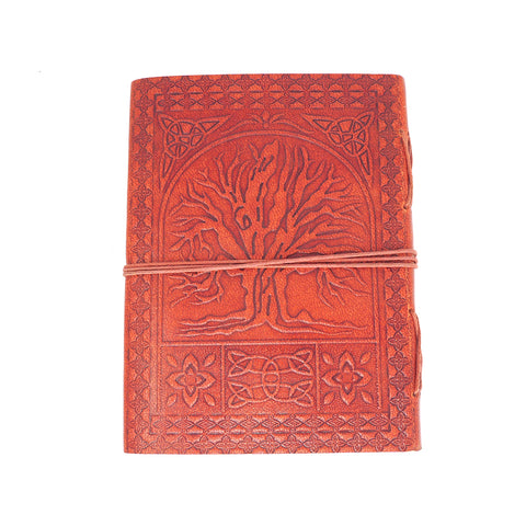 Leather Journal w/ Cord Closure - Tree of Life