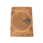 Leather Journal w/ Latch Closure - Flower of Life