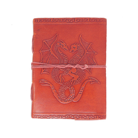 Leather Journal w/ Cord Closure - Dragons
