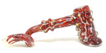 Hand Eeze 9" Marble Hammer Bubbler - Red - Color Changing!