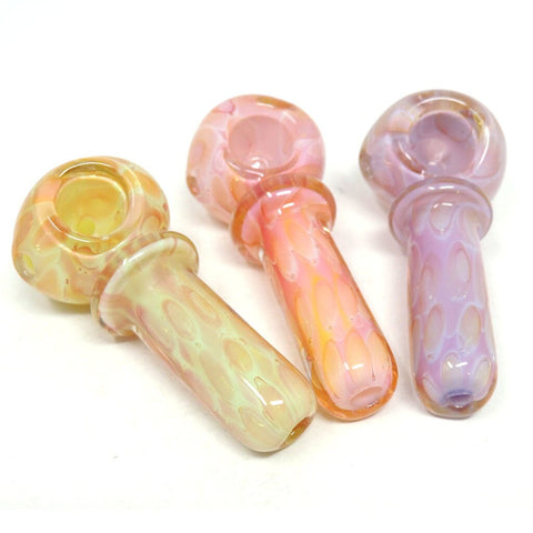 Hand Eeze 3.5" Slyme Tube w/Gold Fuming Glass Pipe - Color Changing!