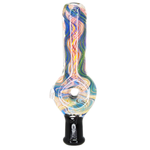 #2445 10mm Multi-Color Fumed Donut Glass Nectar Straw