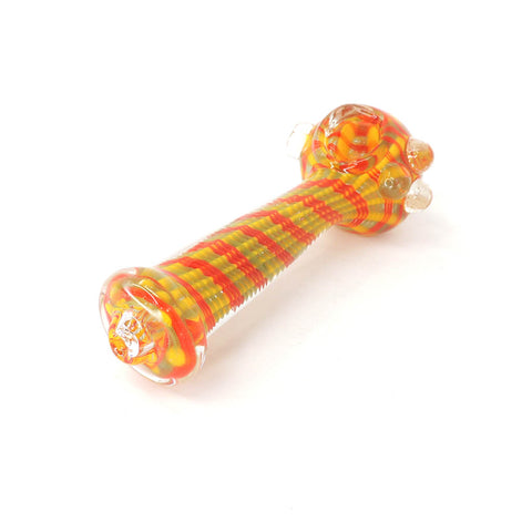 4in Hand Eeze Heavy Glass Pipe - Orange Spin