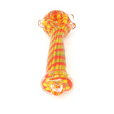 4in Hand Eeze Heavy Glass Pipe - Orange Spin
