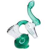 8in Double Chamber Standing Bubbler - Green