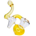 8in Double Chamber Standing Bubbler - Yellow