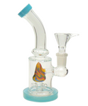 6" Worked Perc Glass Water Pipe