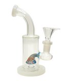 6" Worked Perc Glass Water Pipe