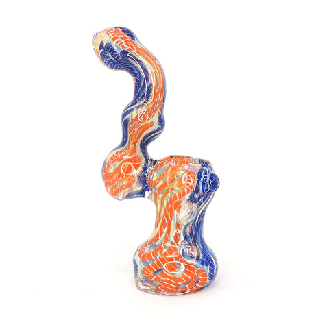 Hand Eeze 7.5" Bubbler - Marigold Orange glass hand pipe