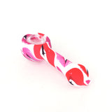 4" Printed Silicone Hand Pipe - Pink