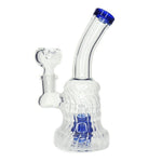 6" Bent Deco Water Pipe - Blue