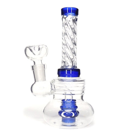 6" Straight Deco Water Pipe - Blue