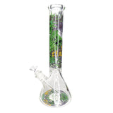 15in Clover Water Pipe - Zombies