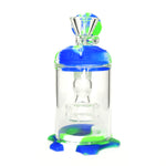 7.5" Domed R2-D2 Silicone Rig with Matrix - Blue/Green