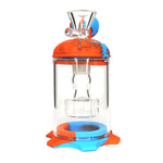 7.5" Domed R2-D2 Silicone Rig with Matrix - Orange/Blue