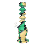 7.5" Expanding Neck Silicone Skull Water Pipe - Camo